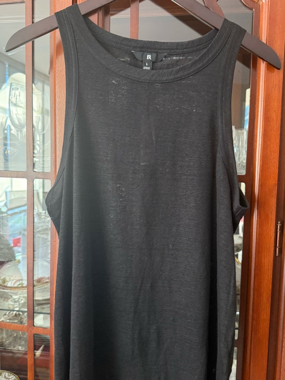Banana Republic Black Linen Blend Tank Top